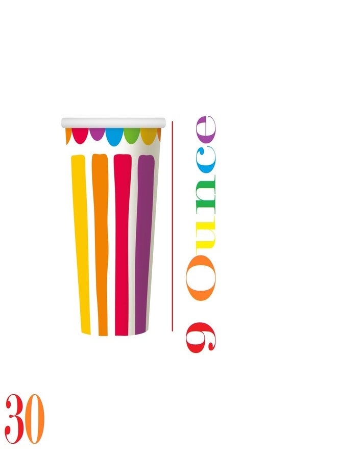 أوجامي مجموعة لوازم حفلات قوس قزح من أوجامي - تكفي 30 ضيفًا | أطباق وأكواب ومناديل ورقية للاستخدام مرة واحدة | مجموعة أدوات مائدة ملونة لأعياد الميلاد وحفلات الأطفال والاحتفالات - Image 4